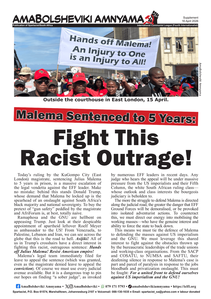 AmaBolsheviki Amnyama supplement  |  16 April 2026