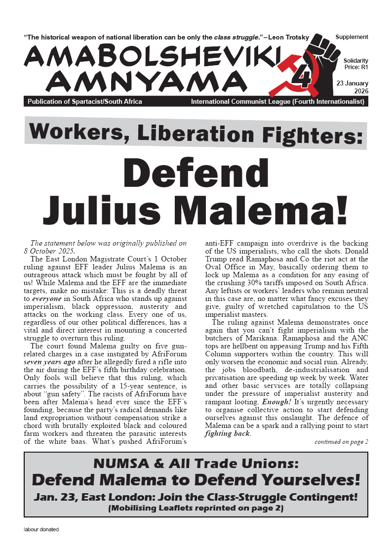 AmaBolsheviki Amnyama supplement  |  23 January 2026