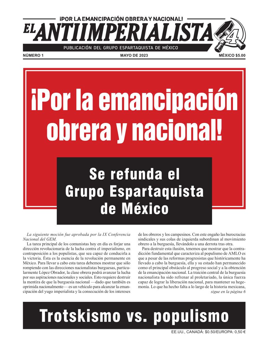 El Antiimperialista No 1  |  1 Mayıs 2023