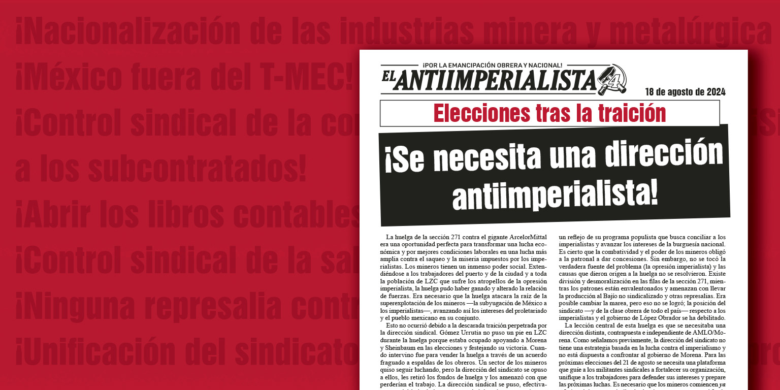 ¡Se necesita una dirección antiimperialista!