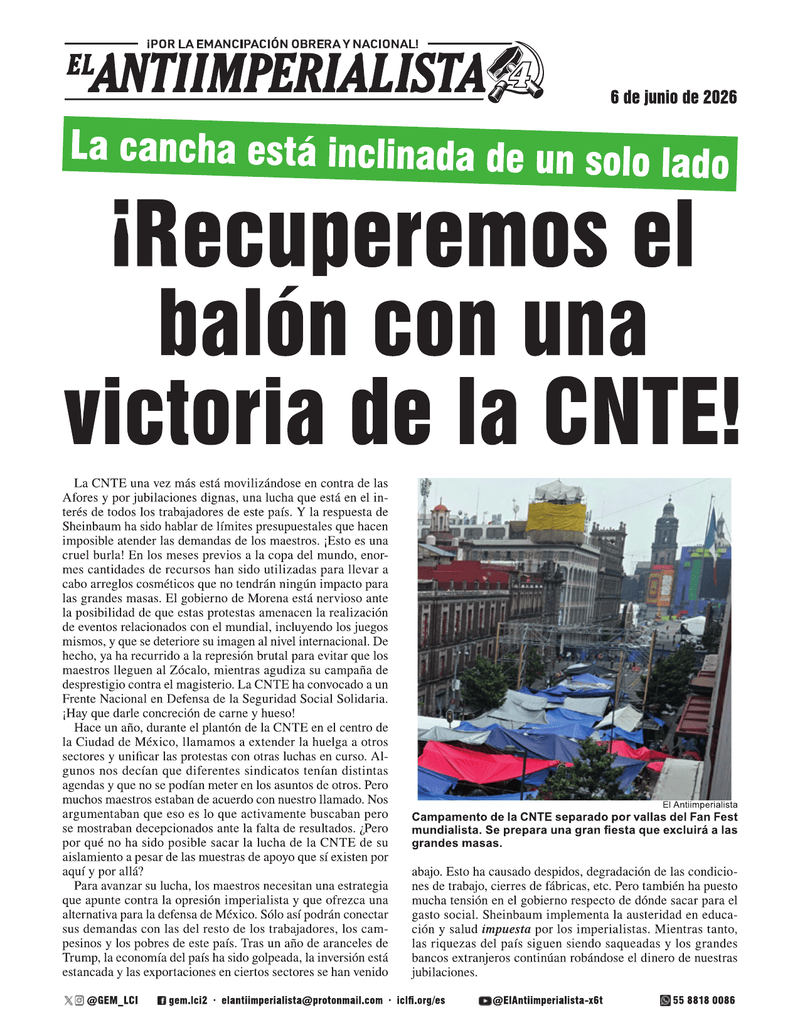 suplemento El Antiimperialista  |  6 de junio de 2026