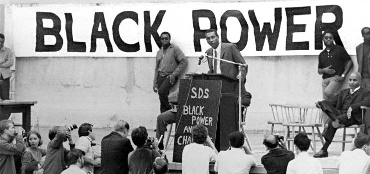 Stokely Carmichael and Black Power banner