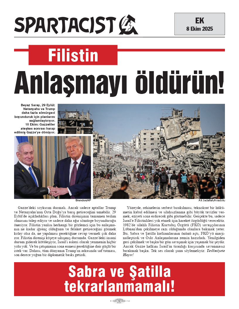 Spartacist (Türkçe Ek)  |  8 Ekim 2025