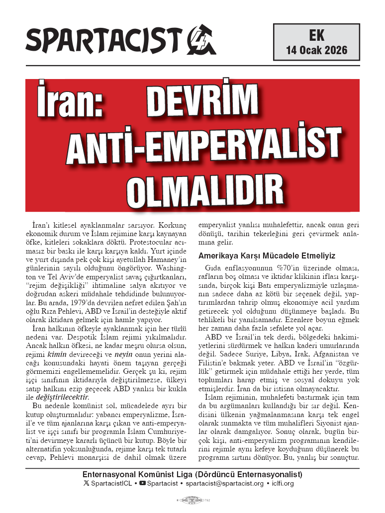 Spartacist (Türkçe Ek)  |  14 Ocak 2026
