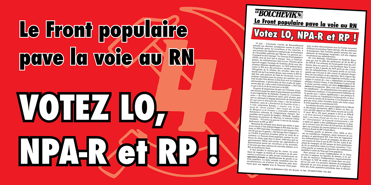 Votez LO, NPA-­R et RP !  |  19 ביוני 2024