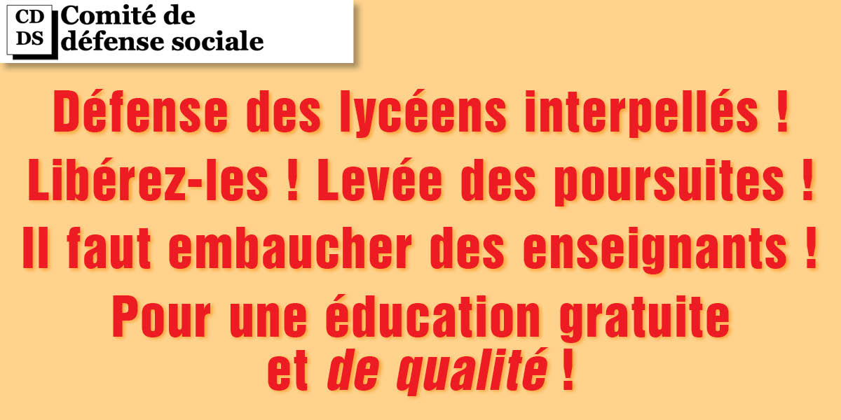 Défense des lycéens interpellés !