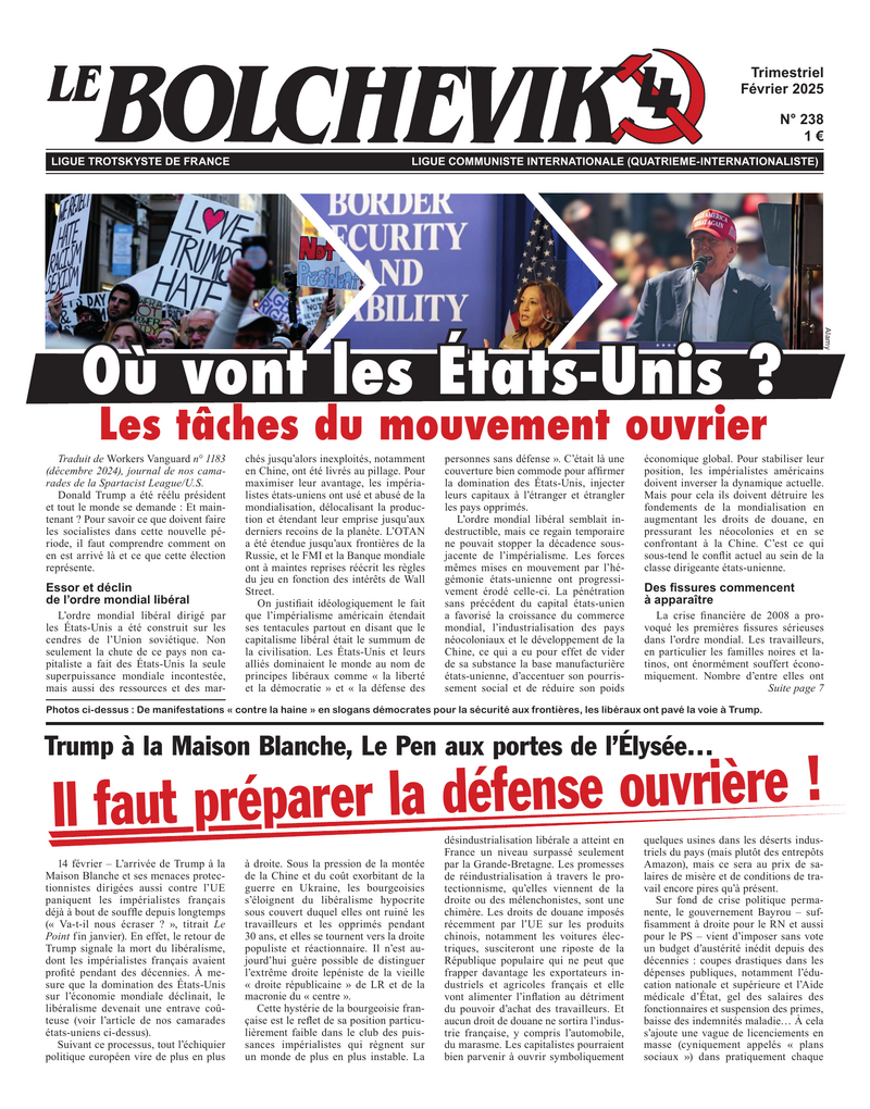 Le Bolchévik No. 238  |  22 February 2025