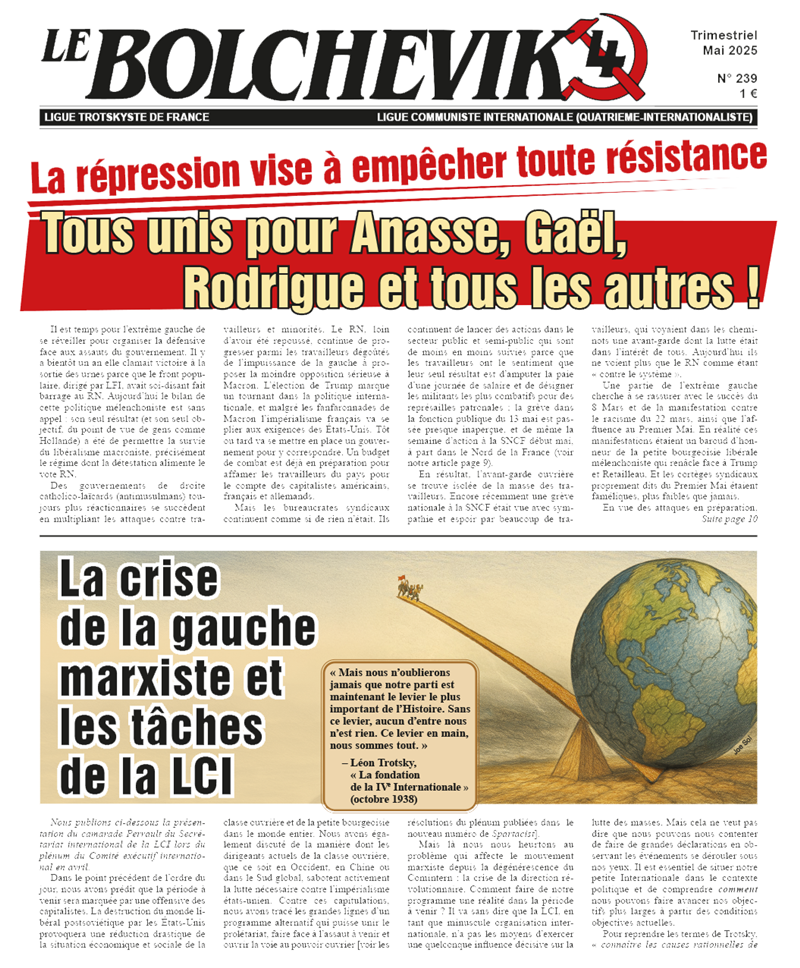 Le Bolchévik Blg. 239  |  Mayo 31, 2025