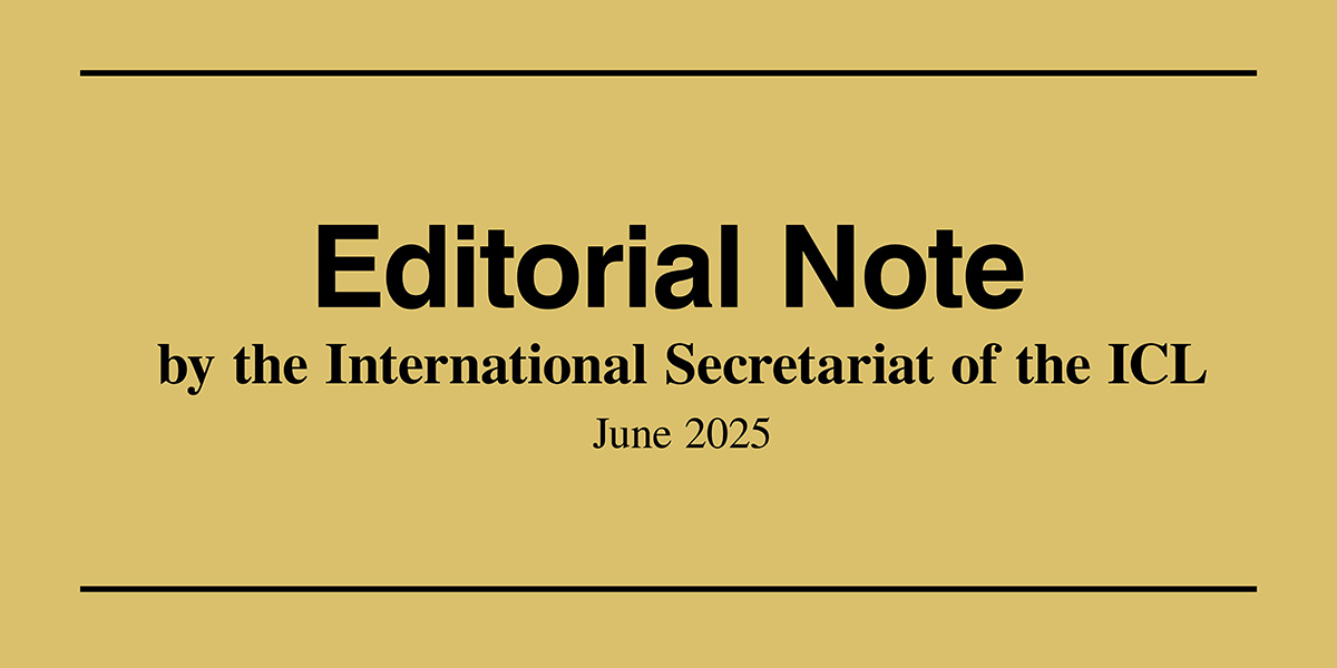 Editorial Note, June 2025