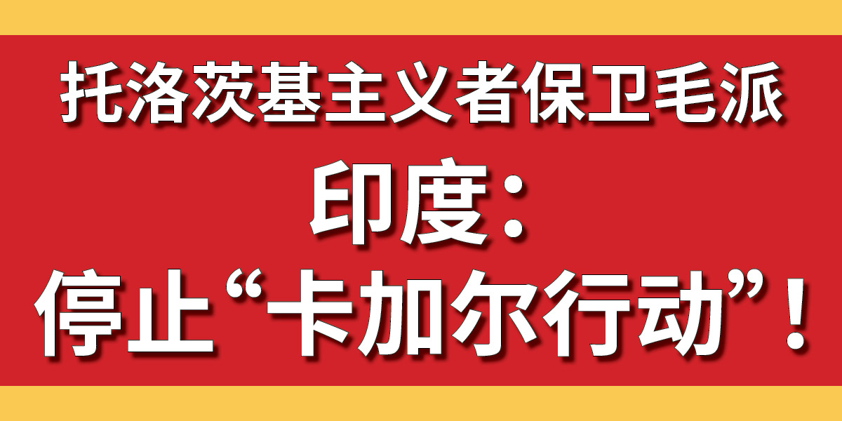 印度：停止“卡加尔行动”！