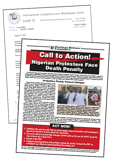 Call to Action! Nigerian Protesters Face Death Penalty  |  15 octobre 2024