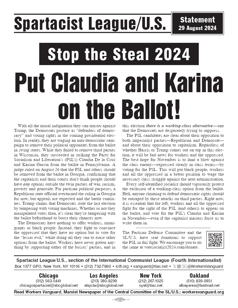 Stop the Steal 2024 | Put Claudia and Karina on the Ballot!  |  29 August 2024