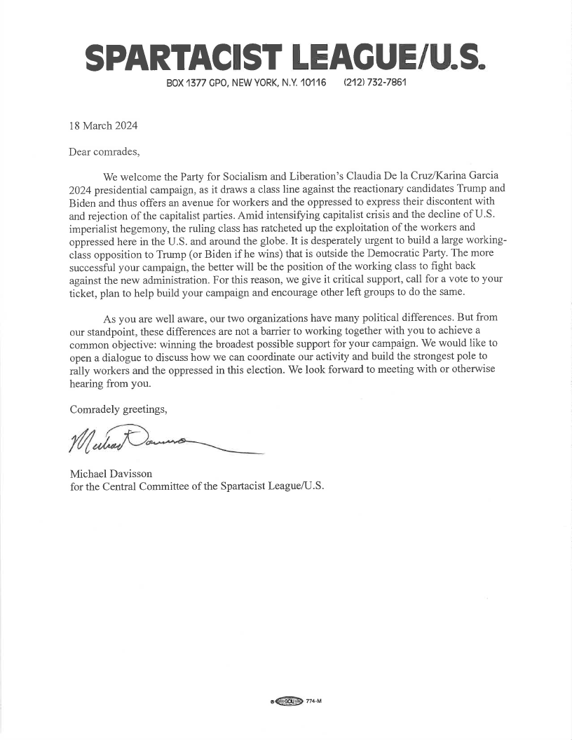 SL/U.S. letter  |  18 марта 2024 г.