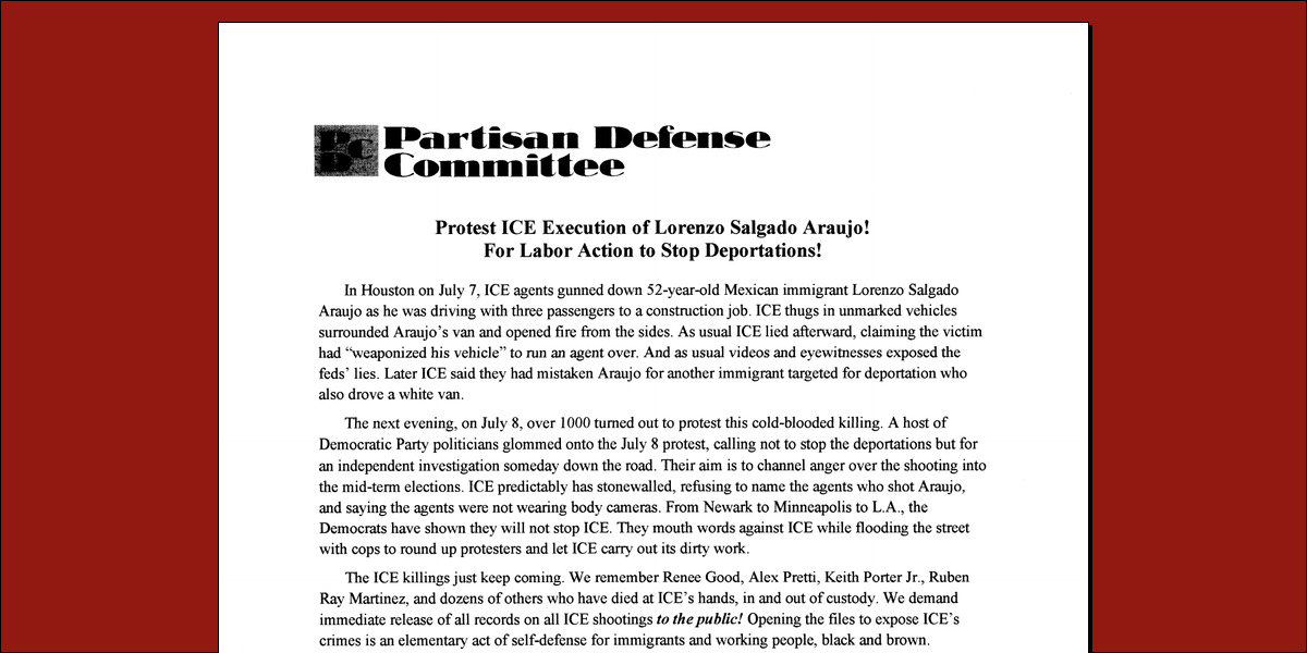 Protest ICE Execution of Lorenzo Salgado Araujo!