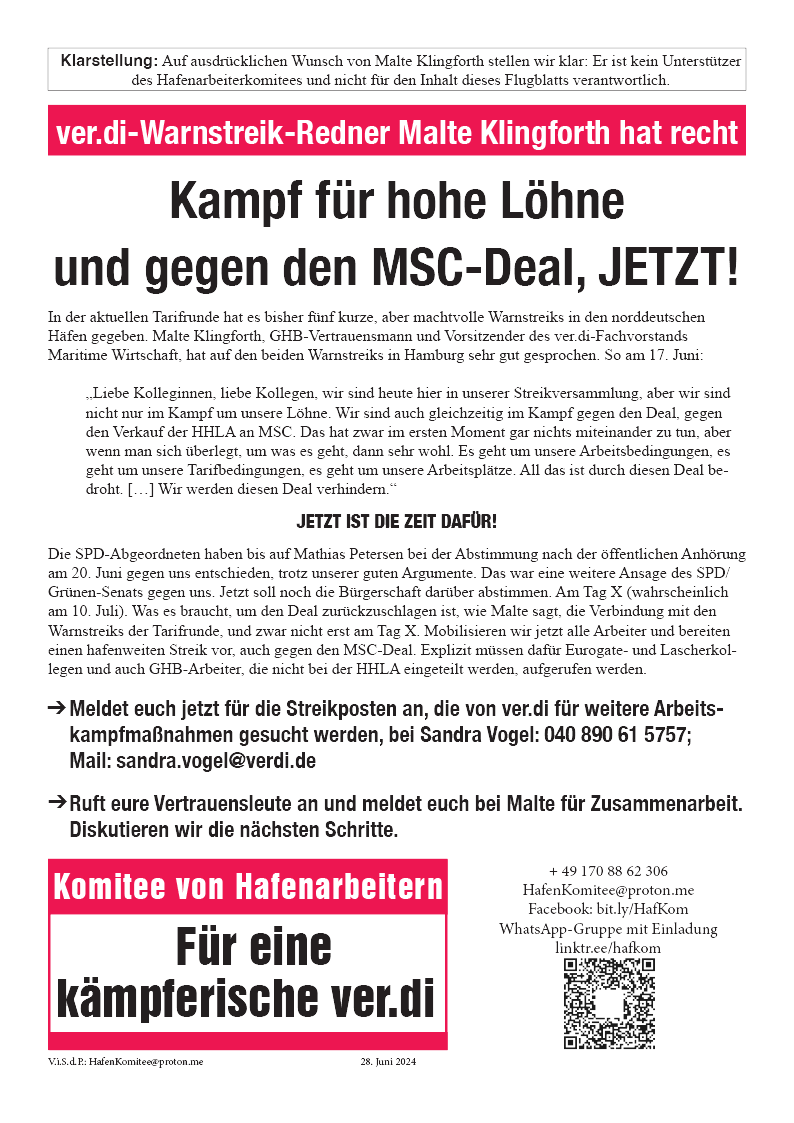 Spartakist-Arbeiterpartei Deutschlands Erklärung  |  ٢٨ يونيو ٢٠٢٤