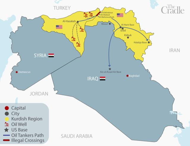 A map of the middle east