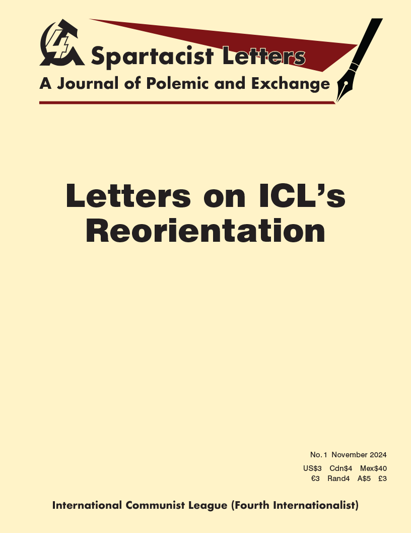 Spartacist Letters No. 1  |  30 November 2024