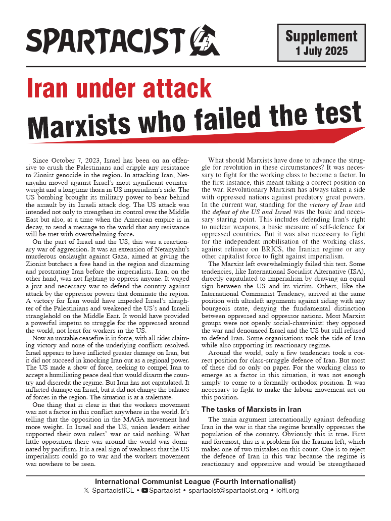 Iran under attack | Marxists who failed the test  |  1 Ιουλίου 2025
