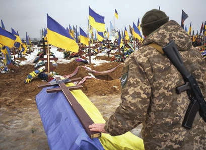 Funeral ceremony for Ukrainian soldiers