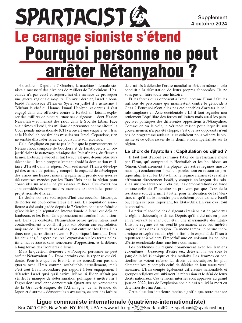 Pourquoi personne ne peut arrêter Nétanyahou ?  |  4 octobre 2024