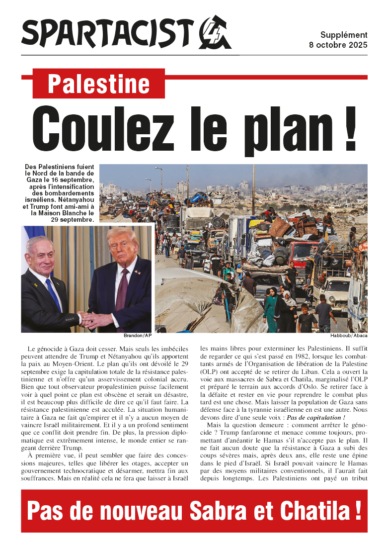 Palestine - Coulez le plan !