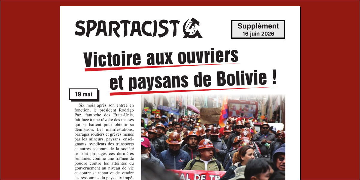 Spartacist (édition en français) ek | 16 Haziran 2026