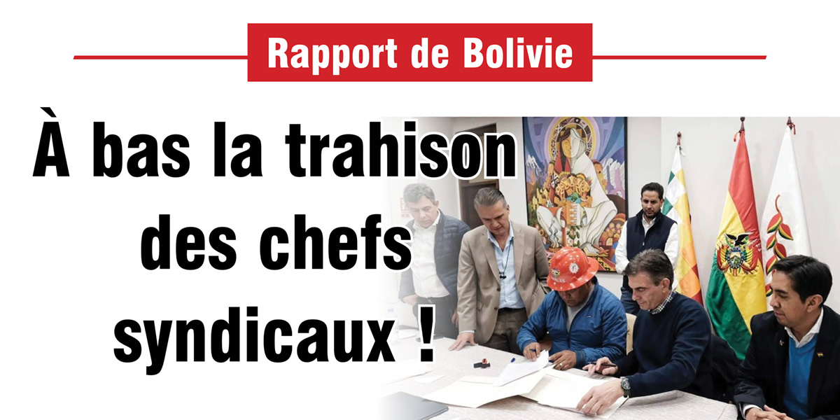 À bas la trahison des chefs syndicaux !