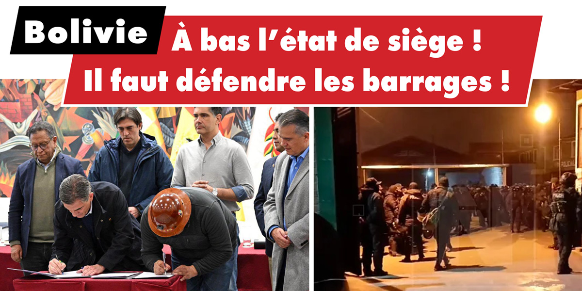 Bolivie - À bas l’état de siège ! Il faut défendre les barrages !