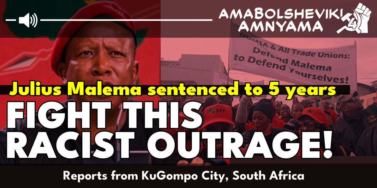 Julius Malema sentenced to 5 years - Fight this racist outrage!