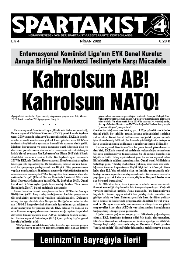 Spartakist (Türkçe Ek)  №  4  |  1 апреля 2022 г.