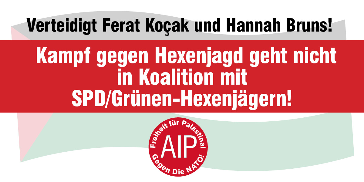Kampf gegen Hexenjagd geht nicht in Koalition mit SPD/Grünen-Hexenjägern!