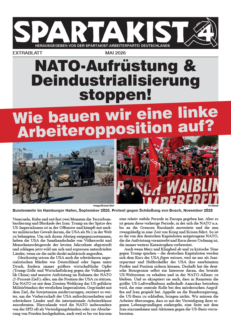Spartakist Extra  |  27. April 2026