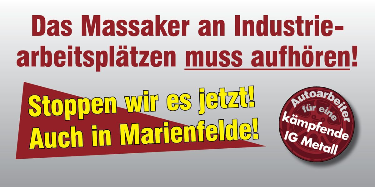 Das Massaker an Industrie­arbeitsplätzen muss aufhören!