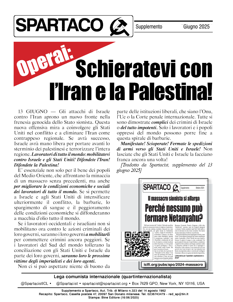 Spartaco supplemento  |  13 giugno 2025