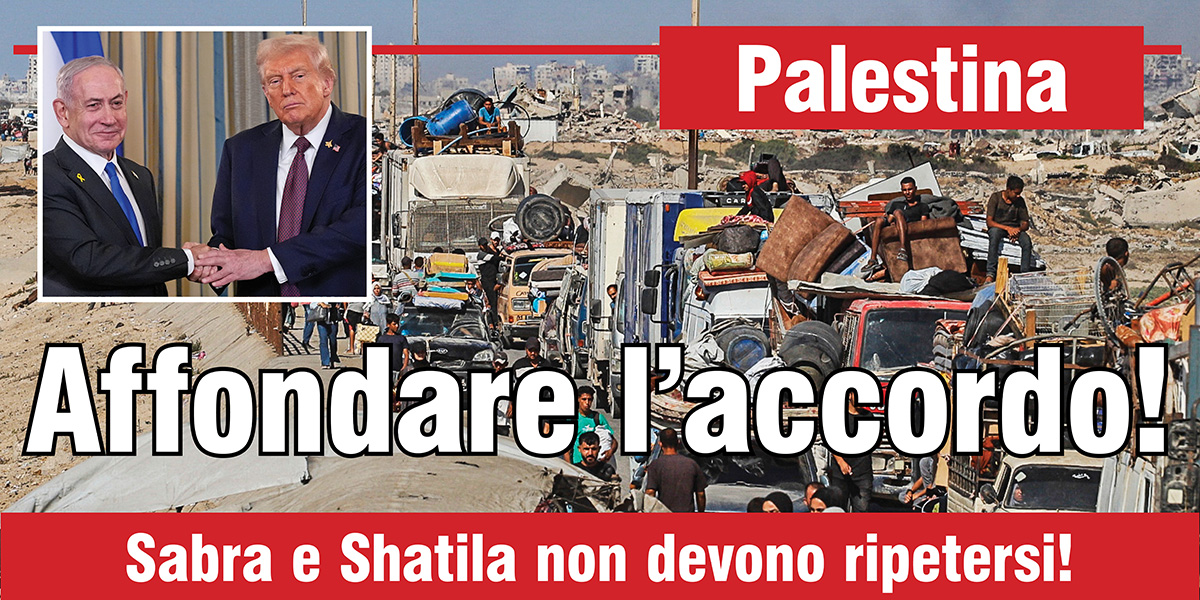 Palestina: Affondare l’accordo!