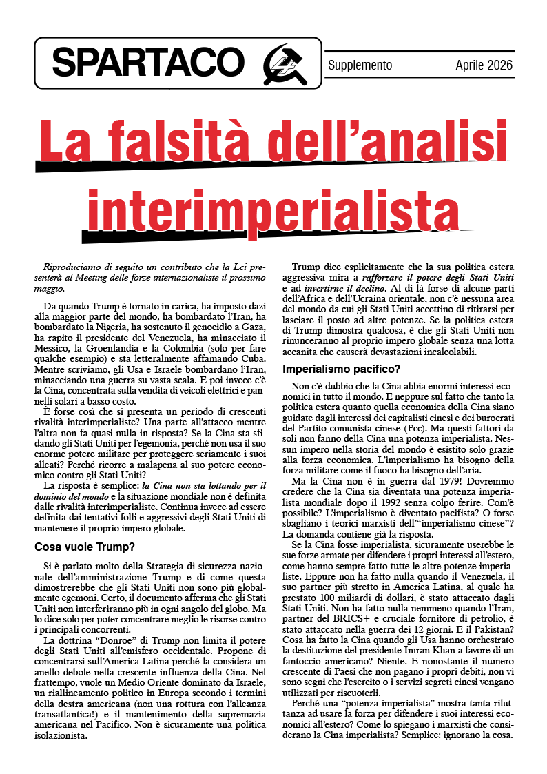 Spartaco supplemento  |  3 aprile 2026