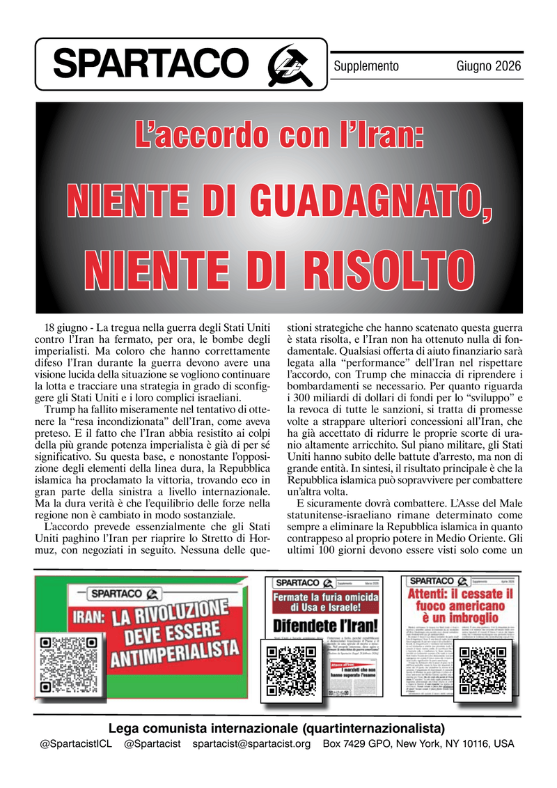 L’accordo con l’Iran: NIENTE DI GUADAGNATO, NIENTE DI RISOLTO