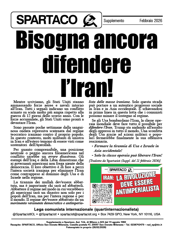 Spartaco supplemento  |  26 febbraio 2026