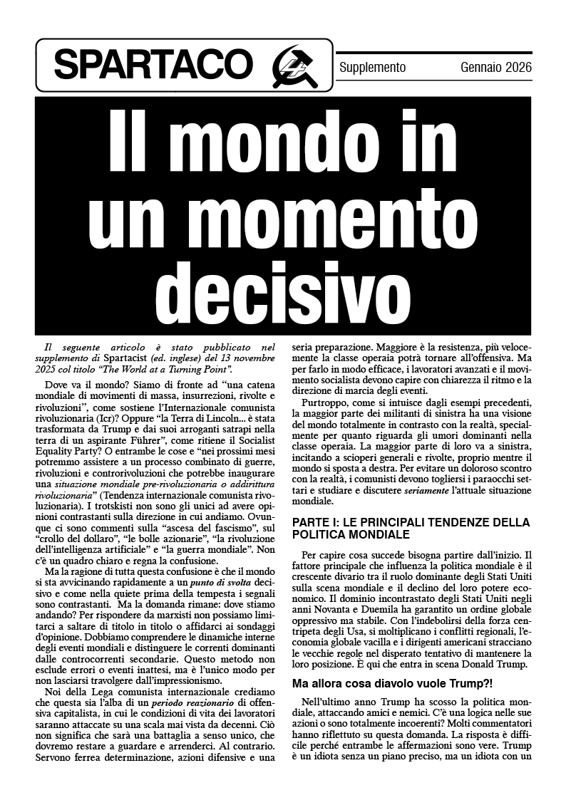 Il mondo in un momento decisivo