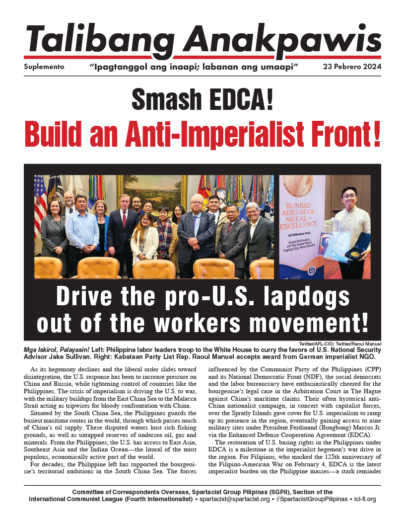 Smash EDCA! - Build an Anti-­Imperialist Front!  |  24 בפברואר 2024