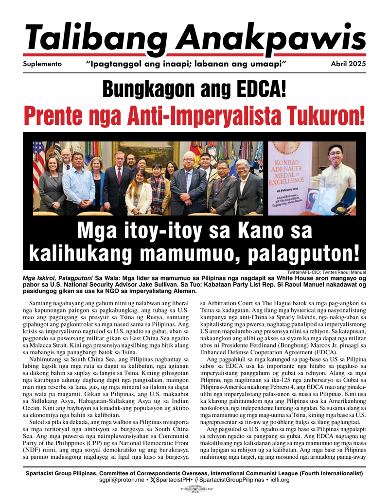 Talibang Anakpawis supplement  |  Abril 30, 2025