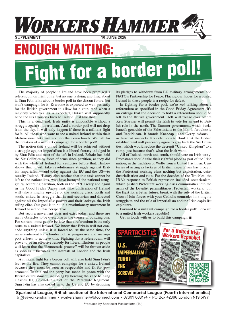 Workers Hammer supplement  |  10 June 2025