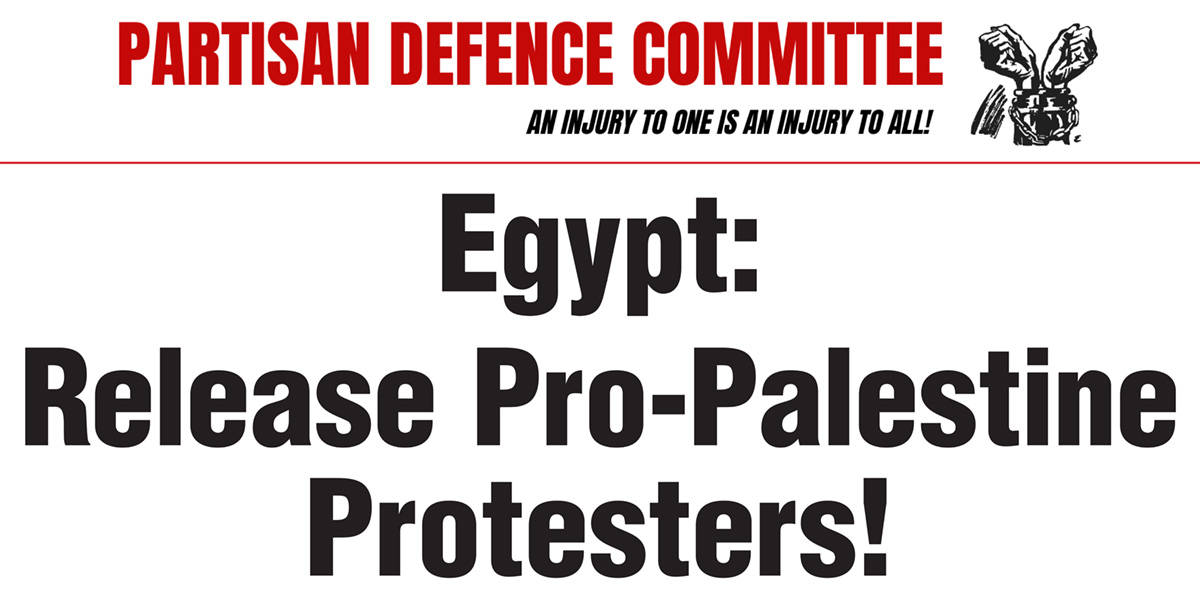 Egypt: Release Pro-Palestine Protesters!