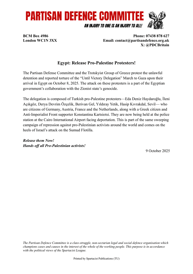 PDC Statement  |  9 October 2025
