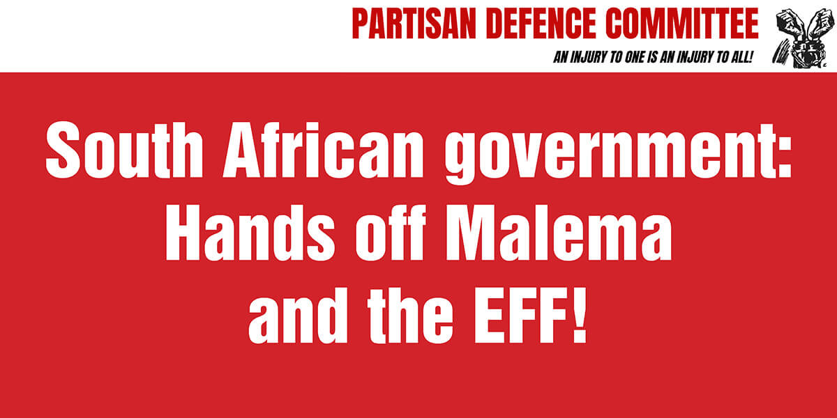 South African government: Hands off Malema and the EFF!