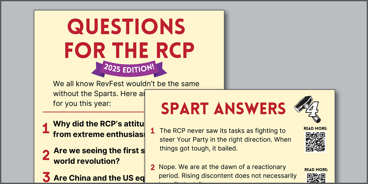 Questions for the RCP