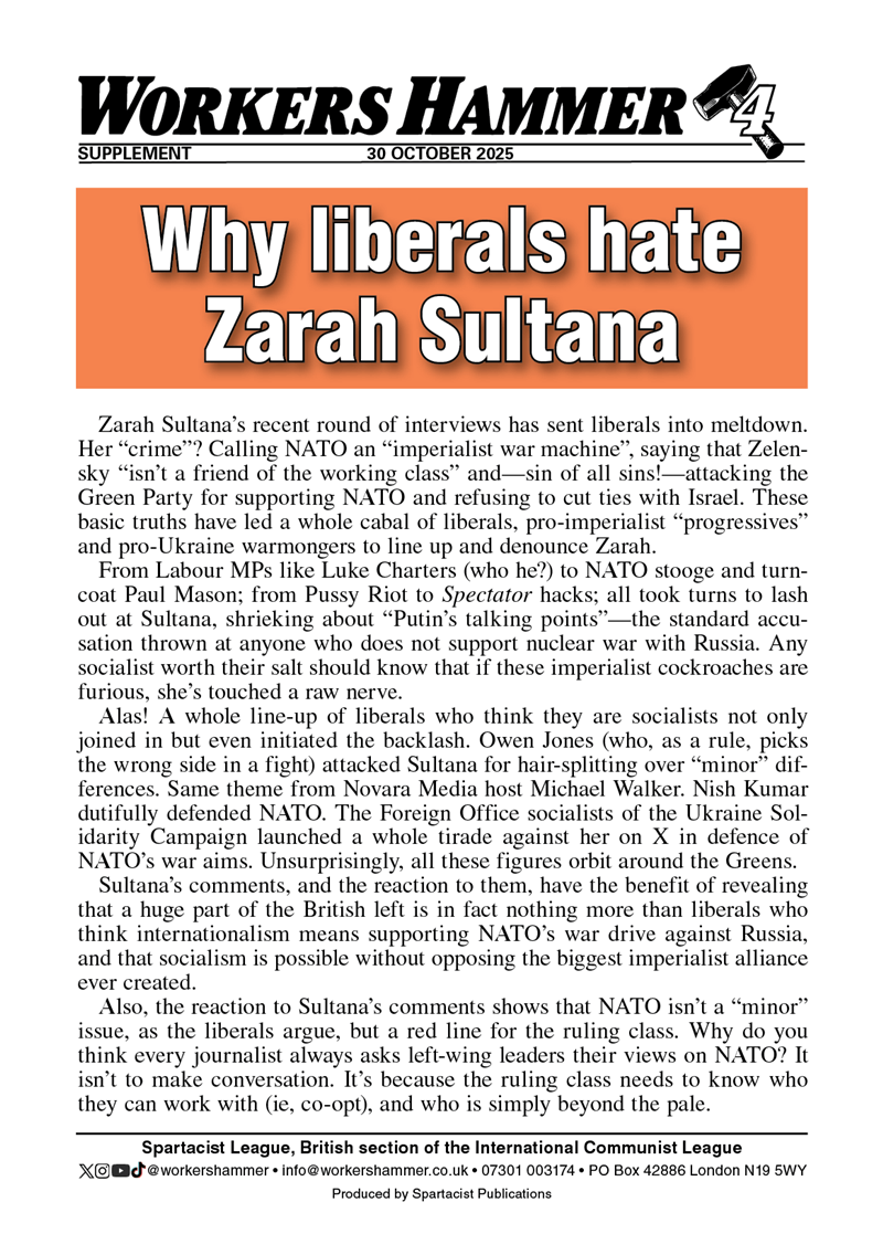 Why liberals hate Zarah Sultana