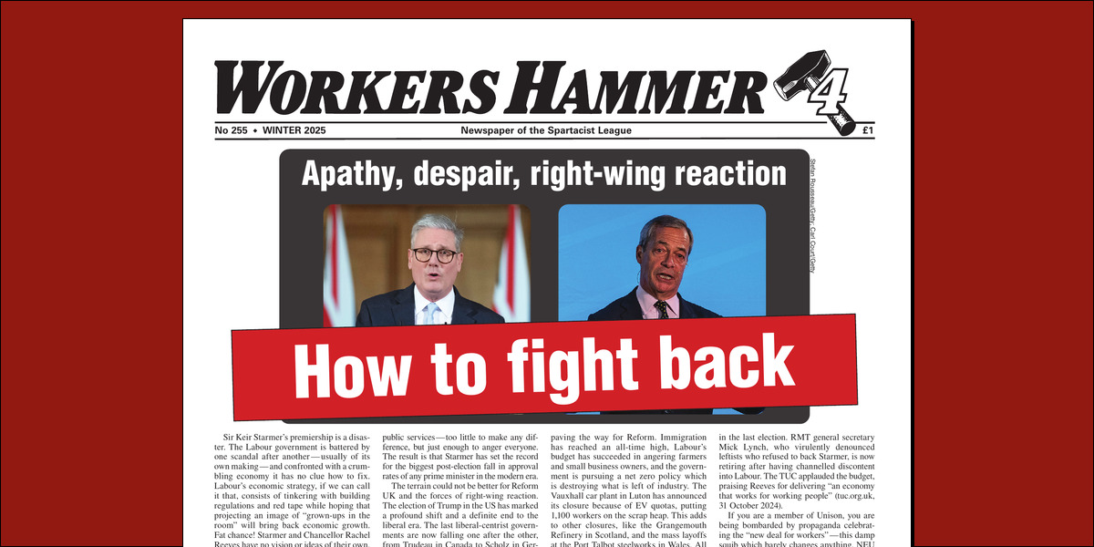 Workers Hammer No. 255  |  28 January 2025