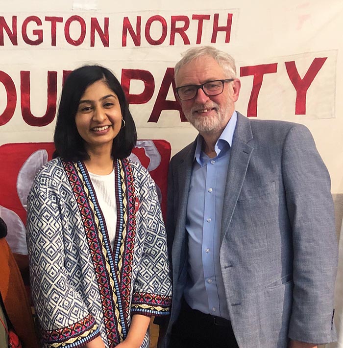 Jeremy Corbyn and Zarah Sultana