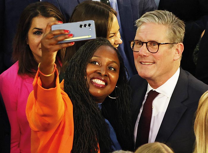 Labour MP Dawn Butler with Keir Starmer